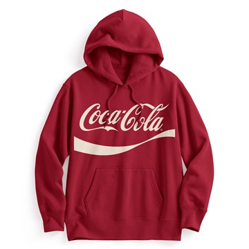 可口可樂刷毛印花連帽衫-01-男