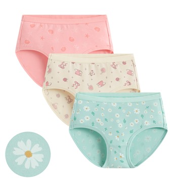 莫代爾印花三角內褲(3入)-童