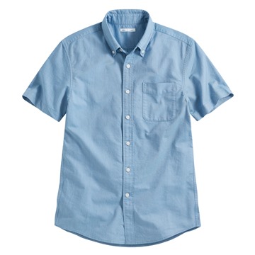 牛津短袖襯衫-男