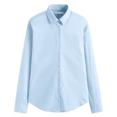 很薄、M號太合身裡面也無法再穿內搭、而且是易皺材質，已申請退貨