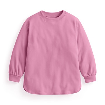 純棉寬鬆長版上衣-童