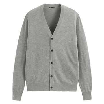 美麗諾羊毛混紡針織外套-男