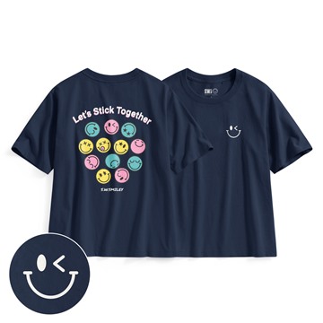 S.W.SMILEY®寬版印花T恤-04-女