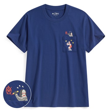 超人力霸王口袋印花T恤-10-男