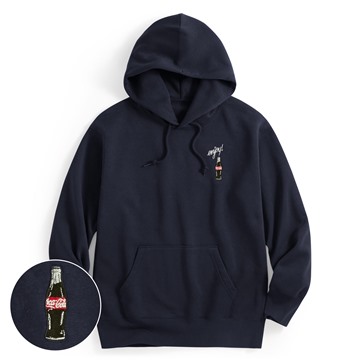 可口可樂刷毛電繡連帽衫-04-男