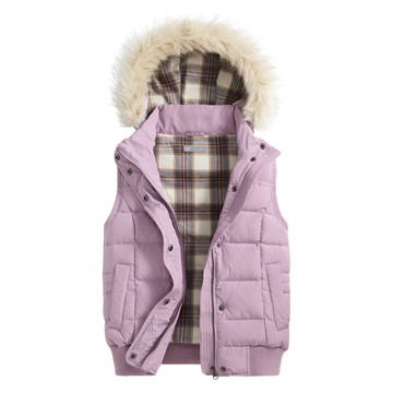 極暖羽絨帽毛連帽背心-女