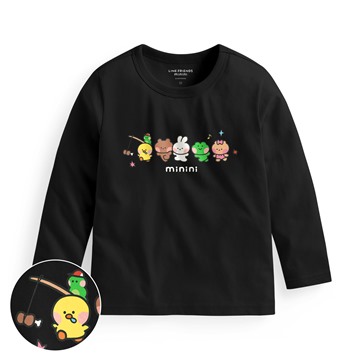 LINE FRIENDS minini長袖印花T恤-01-童
