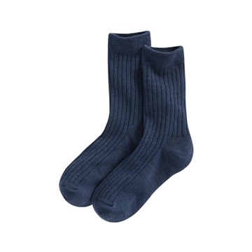 寬羅紋中筒襪-女