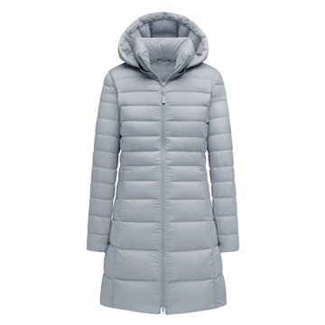 極輕羽絨連帽大衣-女