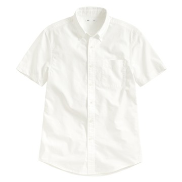 牛津短袖襯衫-男