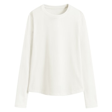 輕柔羅紋圓領T恤-女