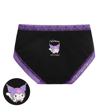 三麗鷗棉質蕾絲中腰內褲-01-女