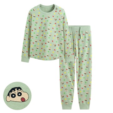 蠟筆小新棉質彈性家居套裝-男