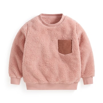 長刷毛圓領上衣-童