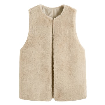 柔軟長刷毛背心-女