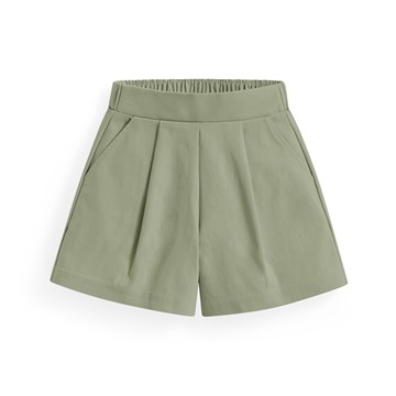 彈力打褶寬襬短褲-童