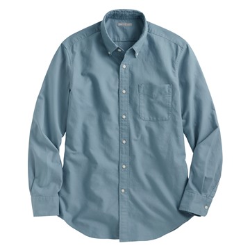 牛津修身長袖襯衫-男