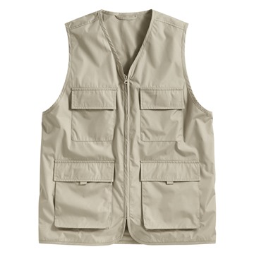 防潑水口袋工裝背心-男