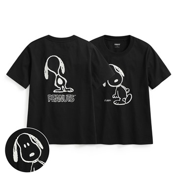 史努比系列厚版印花T恤-02-女