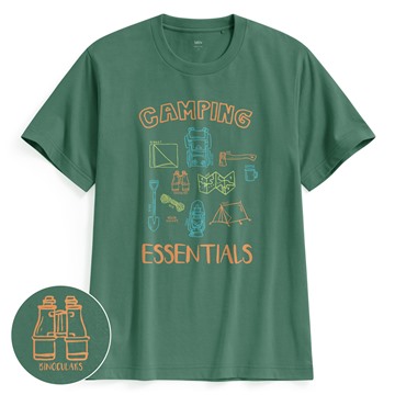 戶外休閒印花T恤-男