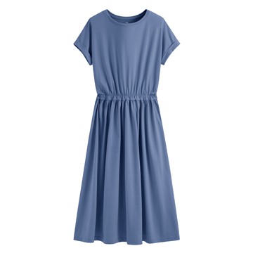 柔滑棉連袖收腰長洋裝-女