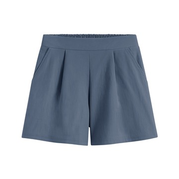 彈力打褶短褲-女