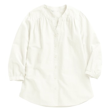 棉麻七分袖襯衫-女