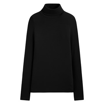 heatup無側縫羅紋高領長袖上衣-女