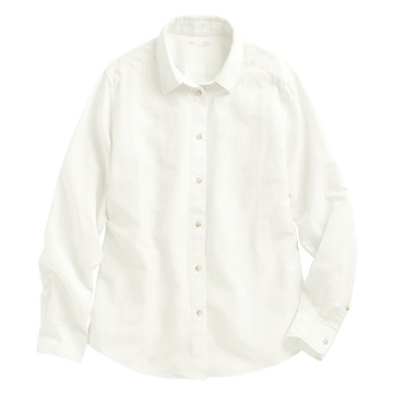 棉麻長袖襯衫-女