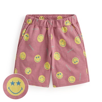 SmileyWorld®竹節棉印花口袋短褲-童
