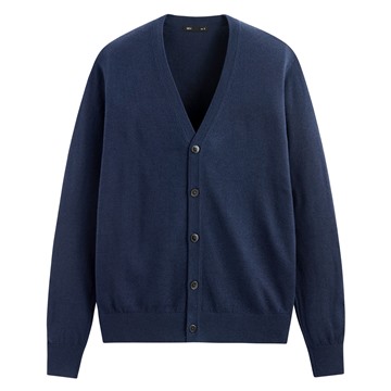 美麗諾羊毛混紡針織外套-男