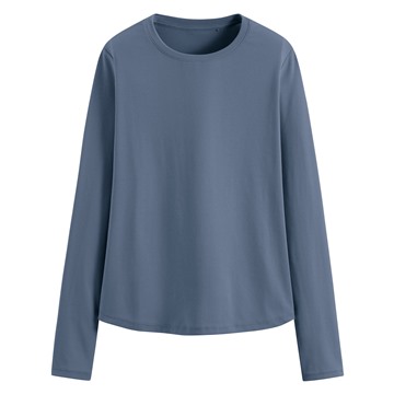 輕柔羅紋圓領T恤-女