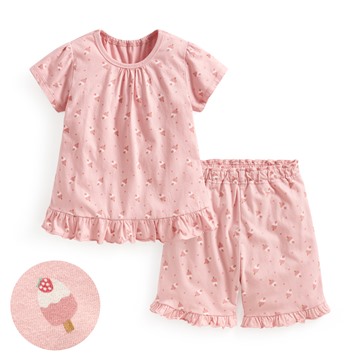 純棉雪糕印花荷葉造型家居套裝-童