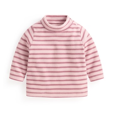 Fleece條紋立領上衣-Baby