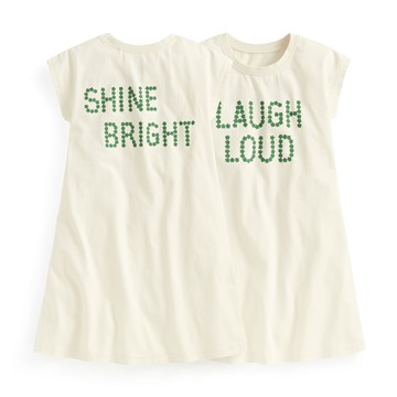 純棉文字印花洋裝-童