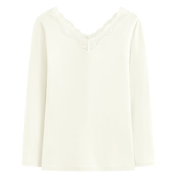 heatup蕾絲領八分袖上衣-女