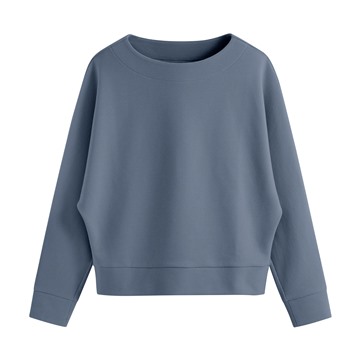 羅馬布連袖寬版上衣-女