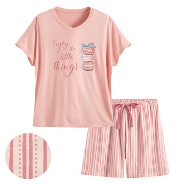 莫代爾V領甜點家居套裝-女