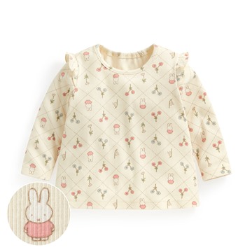 Miffy羅紋荷葉造型印花T恤-Baby