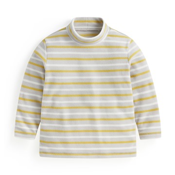 Fleece條紋立領上衣-童