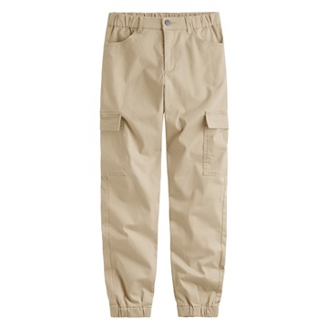 棉質工裝束口褲-女