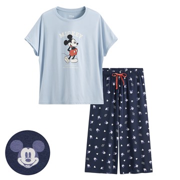 迪士尼系列莫代爾七分褲家居套裝-女