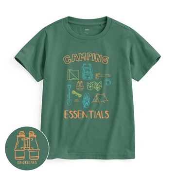 戶外休閒印花T恤-童