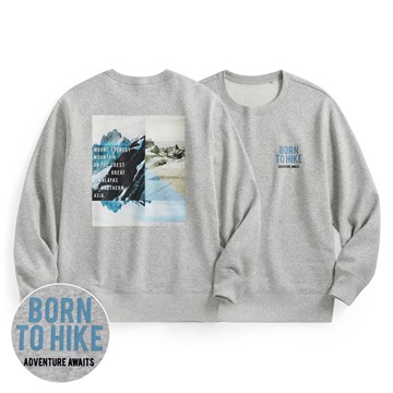 戶外探索刷毛印花圓領衫-02-男