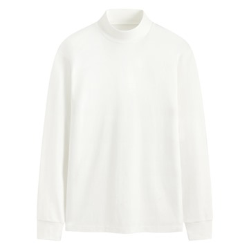 磨毛柔棉立領長袖T恤-男