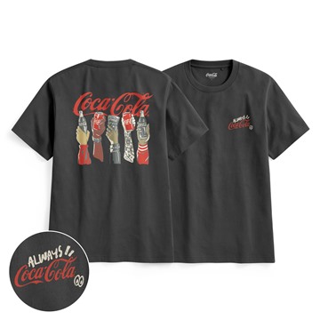 可口可樂厚版印花T恤-05-男