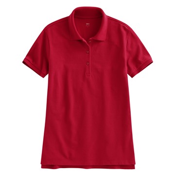 棉質網眼彈性polo衫-女