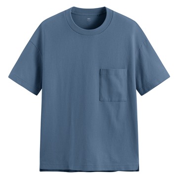 粗紡寬版口袋T恤-男