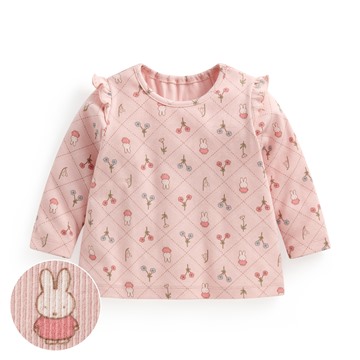Miffy羅紋荷葉造型印花T恤-Baby