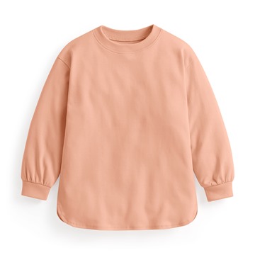 純棉寬鬆長版上衣-童